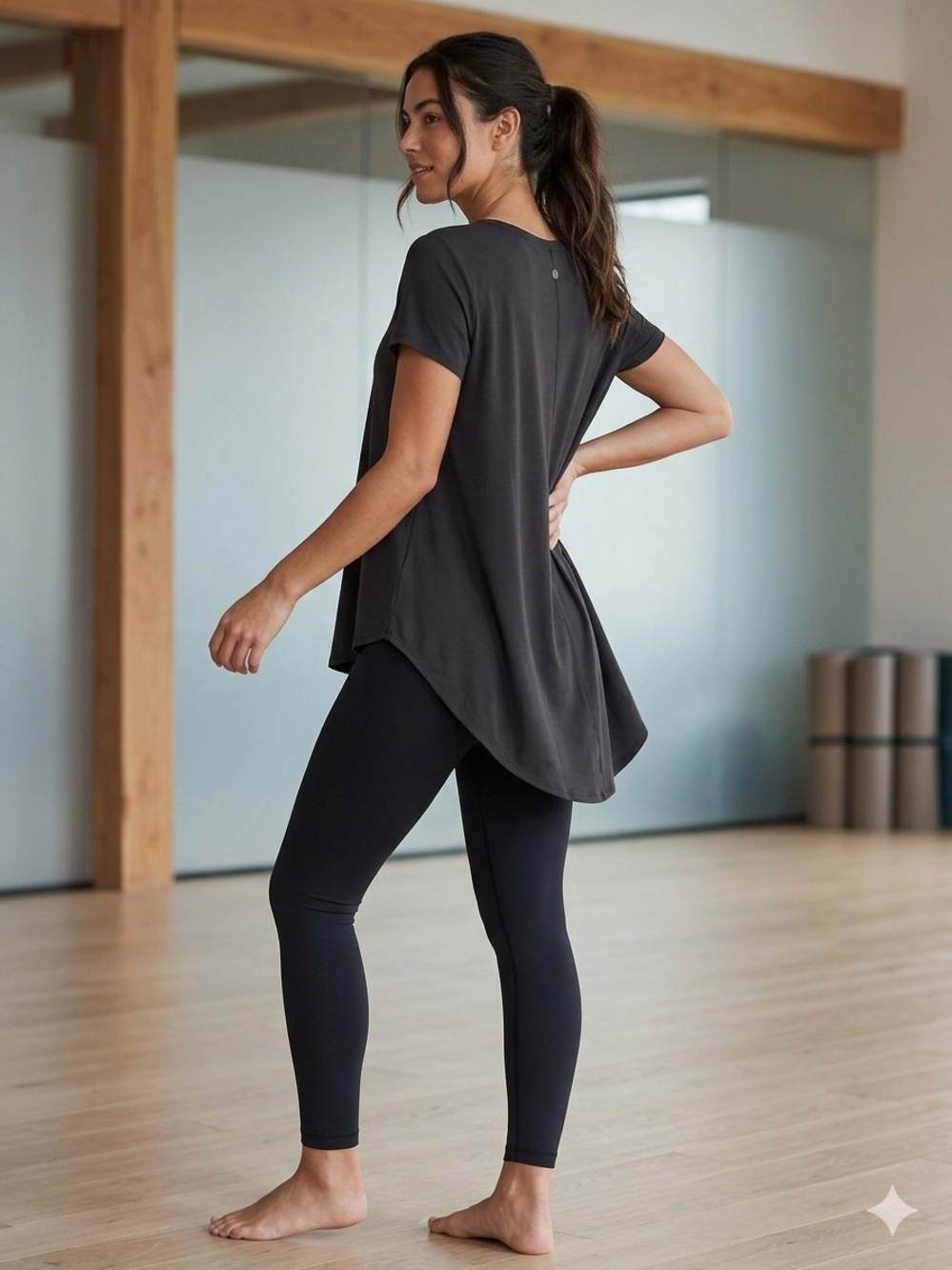 lululemon athletica | Charcoal Short Sleeve Tee | Sz 10
